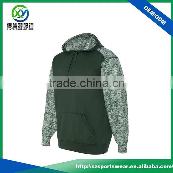 High Quality Splicing Contrast Color Sleeve Polyester Man Hoody Jacket With Micro Fleece Inside photo-3