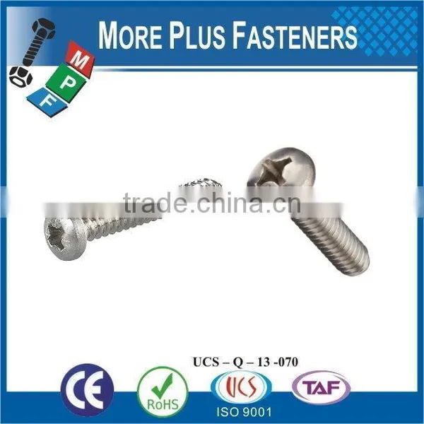 Taiwan M3 M12 M4-0.7 x 14mm DIN 7985 Phillips Drive Pan Head Grade A2 Stainless Steel Machine Screw With Hex Double Lock Washer photo-5