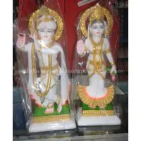 COUPLE RADHA KRISHNA STATUE HANDMADE OF POLY MARBLE HOME DECOR ART BEST GIFT photo-2
