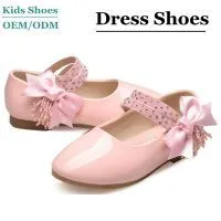 2014 Newest Style Fashion Nude Bowknot Flat Children Shoes China Manufactuer