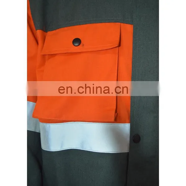Men's Oil Refinery Flame Retardant Oil Resistant Safaty Work Wear With FR Reflector photo-3
