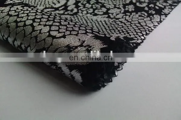 Winfar Textile Hot Sell Stretch Silver Foil Python Printed Scuba Knitting Polyester Fabric photo-5