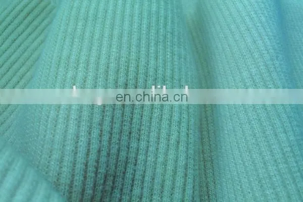 Winfar High Quality Hot Sale 100 Polyester Spandex Dyed Rib 2x2 Ribbed Knitted Fabric photo-4