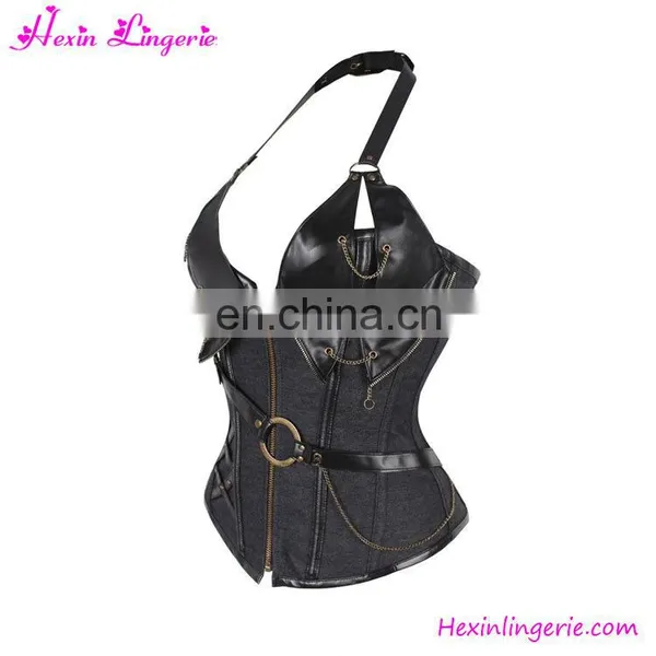 Wholesale Vintage 14 Steel Boned Overbust Steampunk Super Sexy Corset photo-3