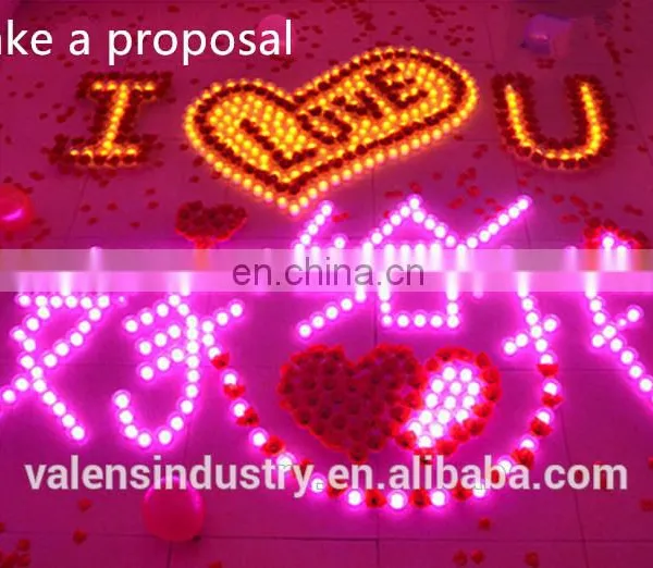 Hot Selling Flameles Colorful Electric LED Candle for Saint Valentine's Day/Birthday/Party/Wedding/making a Proposal