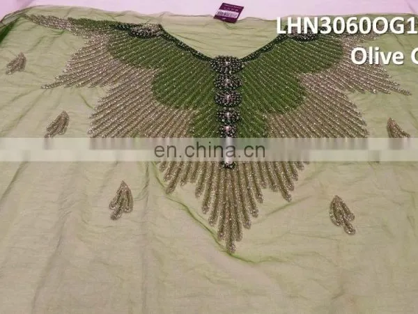 Hand Made Lace Fabric For Blouse With Beaded and Stone 2016-2017 Fashion Blouse D.No.0001