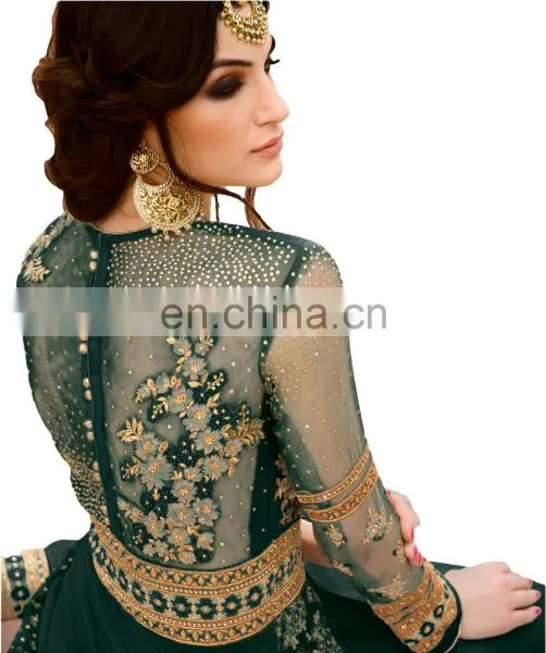 Wedding Engagement Party Wear Heavy Embroidery Anarkali Suits 2018 (Diwali Collection) photo-2