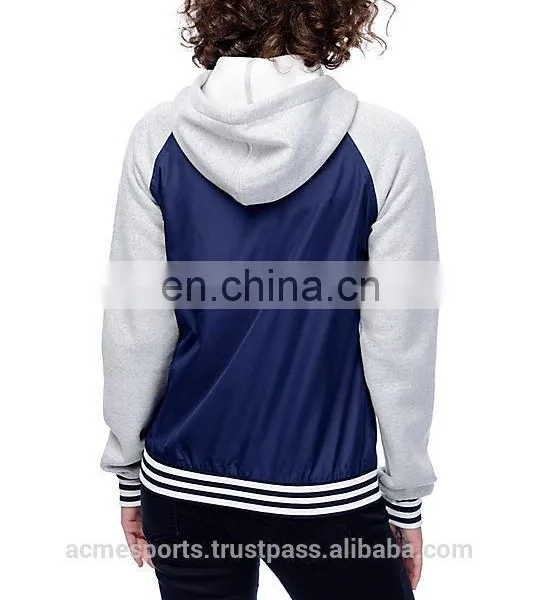 Varsity Style Wind Breaker Jacket - 2017 New Design Wind Breaker Jacket Two Toned - Wholesale Wind Breaker Jacket 2017 photo-2