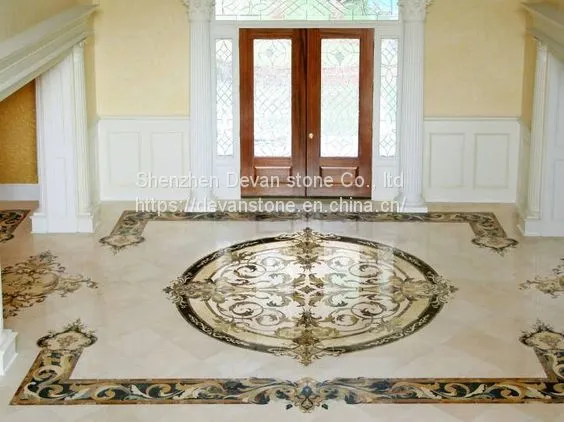 Waterjet Marble Mosaic Floor Waterjet Medallion