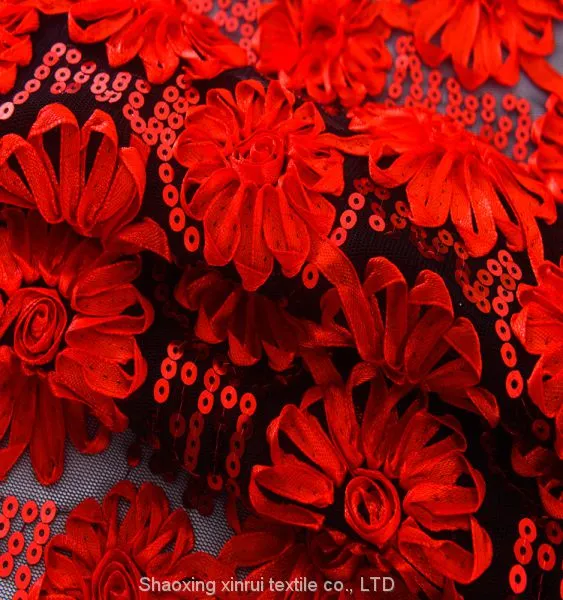 African Small Order Acceptable Sequins Lace Korean Sequin Dress Fabric photo-3