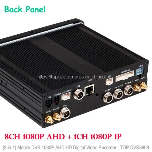 9CH AHD 1080P Mobile Digital Video Recorder With Display Screen (TOP-DVR8908) photo-2