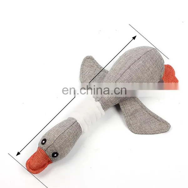 Hot Selling Durable Wild Goose Squeaky Interactive Canvas Dog Toy photo-6