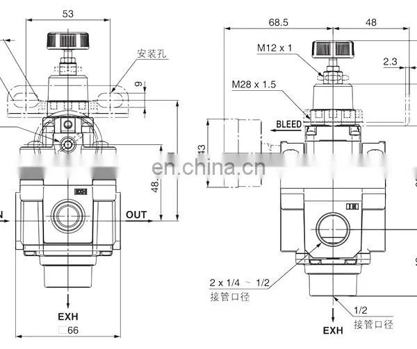 High Precision Pressure Reducing Valve IR1000-01 IR2000-02 IR3000-03G Series Pneumatic Precision Air Valve photo-5
