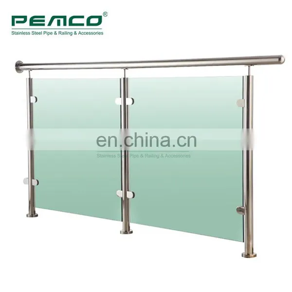 Durable Top Grade Outdoor Terrace Stainless Steel Railing Glass Balustrade Glass Railing System photo-2