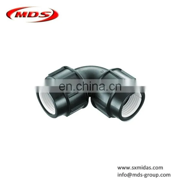 PP Compression Pipe Fittings 90 Degree Elbow for Water Distribution Irrigation photo-2