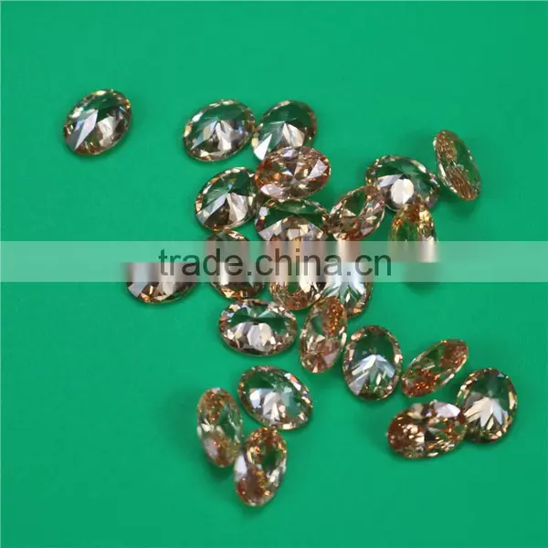 High Quality Wholesale Incomparable Beautiful Oval Cut Light Peach Ziron for Decoration Saree photo-2
