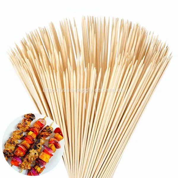 Biodegradable 40cm Round Kebab Bbq Bamboo Sticks Bamboo Skewers photo-1