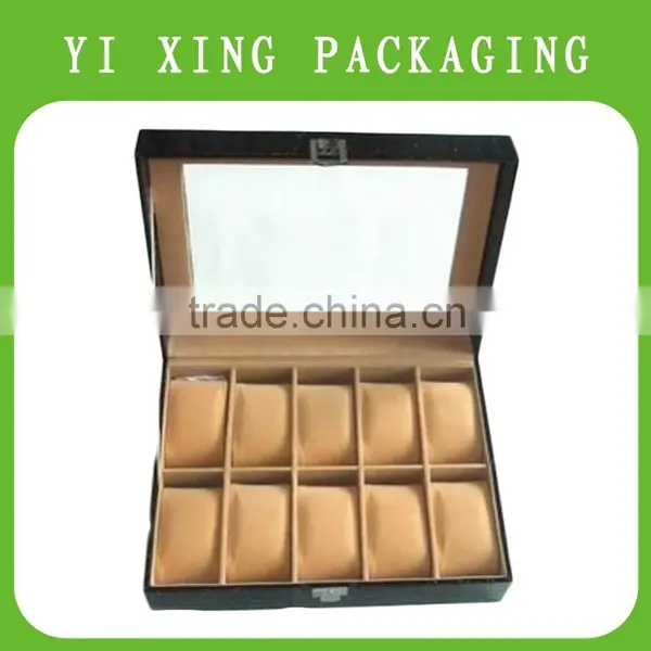 Top Quality Custom PU Leather Box With Glass Window for Watch photo-3
