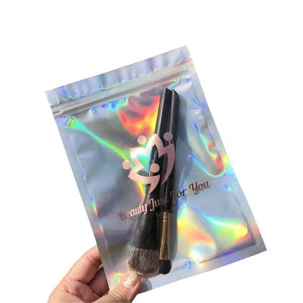 Holographic Transparent Small Laminated Aluminum Foil Packaging Bag for Cosmetic photo-5