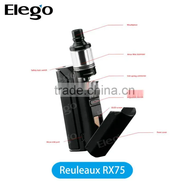 Available Shipping Wismec Reuleaux RX75W+Amor Mini Atomizer ,Wismec Rx75W TC Mod photo-3