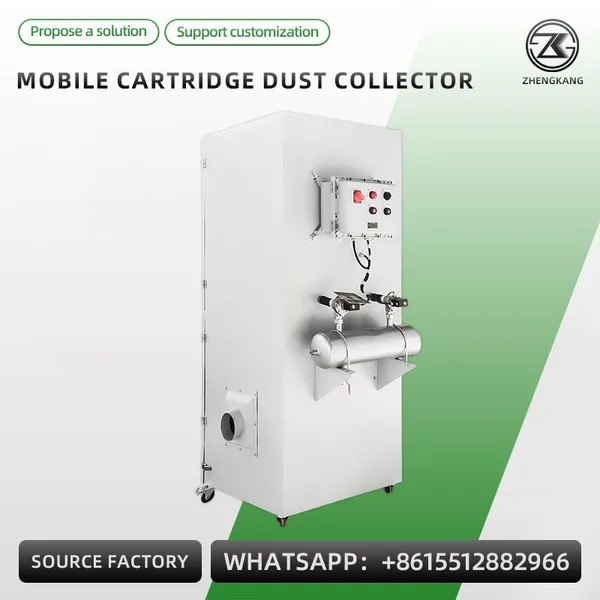 Mobile Cartridge Dust Collector Industrial Pulse Jet Dust Remover Welding Fume Purifier photo-3