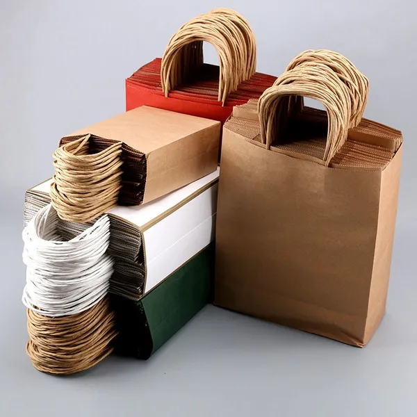 Kraft Paper Grey Bag for Garment in Shenzhen photo-3
