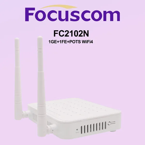 WiFi 4 GPONU ONU 1GE+1FE+VoIP+WiFi4 GPON/EPON ONU | FTTX CPE With 300Mbps WiFi & VoIP XPON ONT WIFI 4 FC2102N photo-3