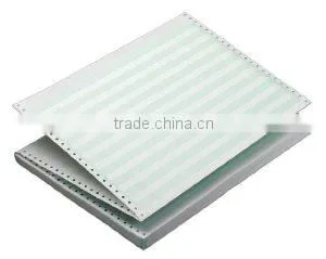 Green Bar or Blue Bar Format Continuous Form Paper