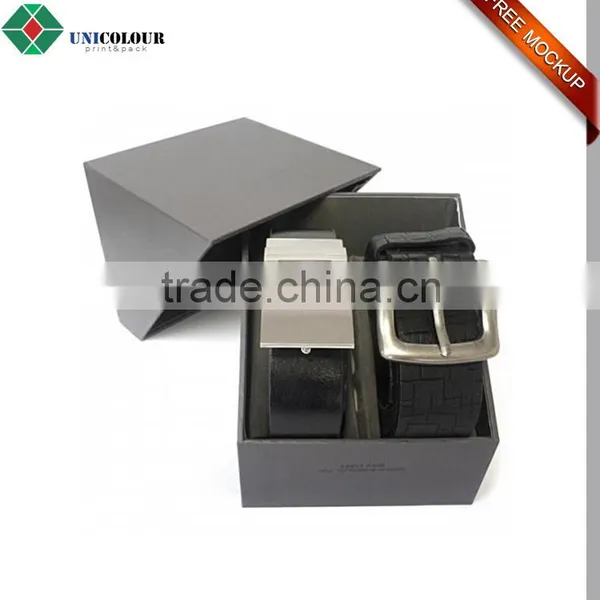 Silver Foiled Leather Belt Cardboard Gift Box photo-3