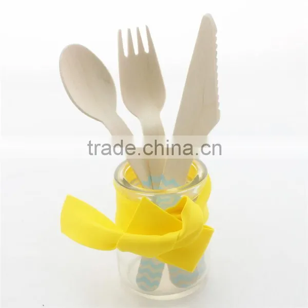 6.5 Inch Wooden Cultery/Mini Wooden Spoon /Cheap Fork Spoon photo-2