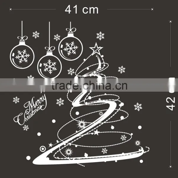 [Alforever]2015 Vinyl Merry Christmas Tree Window Stickers photo-4