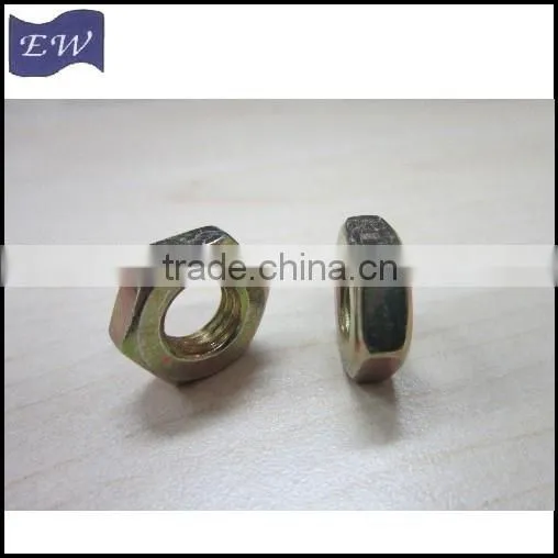 Hex Thin Nuts Steel M10X1,yellow Zinc Plate photo-6