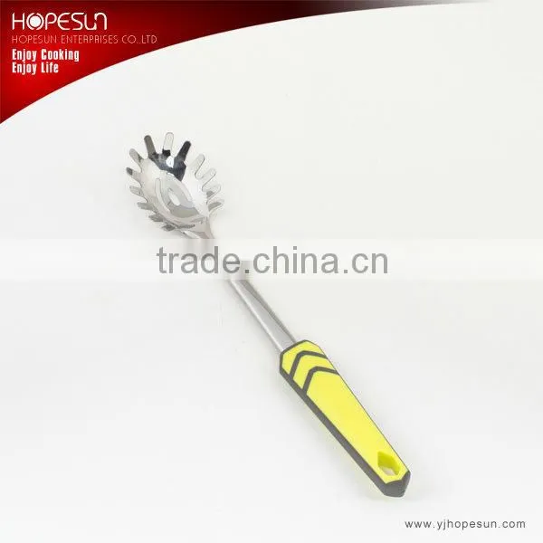 Modern Colorful Metal Kitchen Cooking Solid Spoon With Plastic Handle photo-5