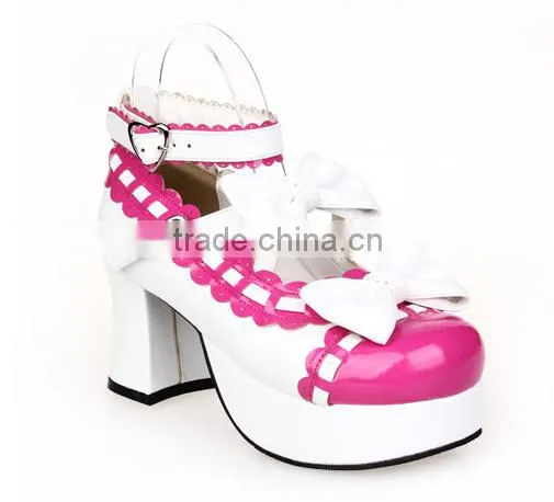 Ladies Relax High Heel Dinner Girls Bow Canvas Shoes photo-3