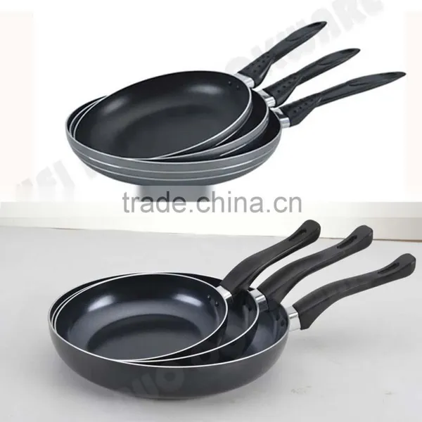 Colorful Non-stick Cookware Round Frying Pan Set Red Coating Fry Pan Sets photo-3