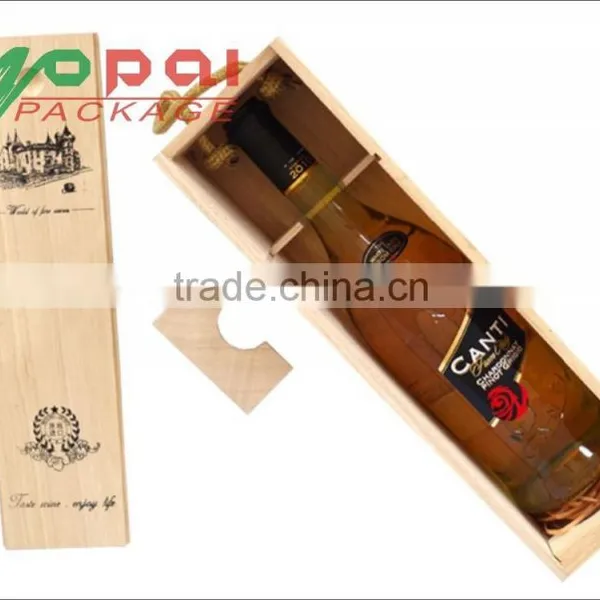 High Quality Handmade Engraving One Bottle Wine Wooden Box