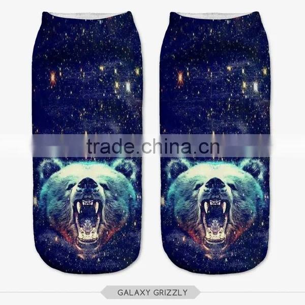 Emoji Stocking Pig Wood High Quality 3d Digital Full Print Colorful Ankle Socks Sports Unisex Custom Hot Sale Stretch Spandex photo-2
