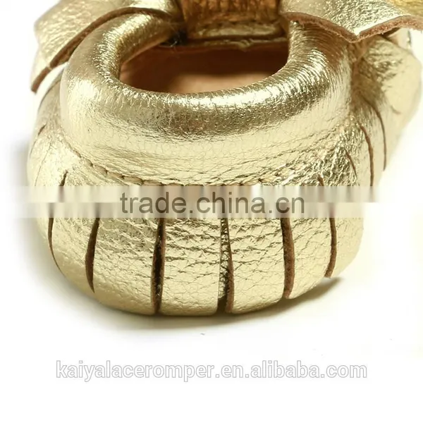 Gold Baby Moccasins,Baby Toddler Leather Moccasins,Crib Shoes Quality Choice photo-5