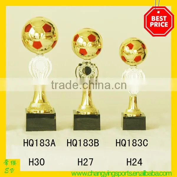 Football Trophy Soccer Ball Trophy Plastic Trophy Cup Sport Trophies HQ182/183 photo-2