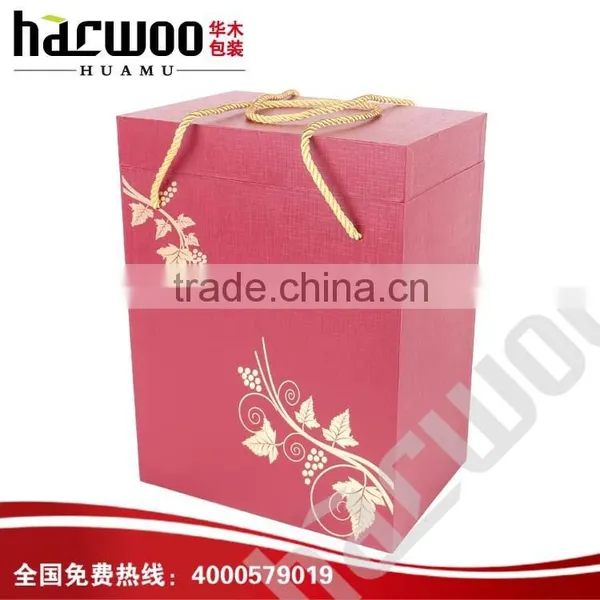 Hinged Paper Wine Bottle Case for Sale photo-4