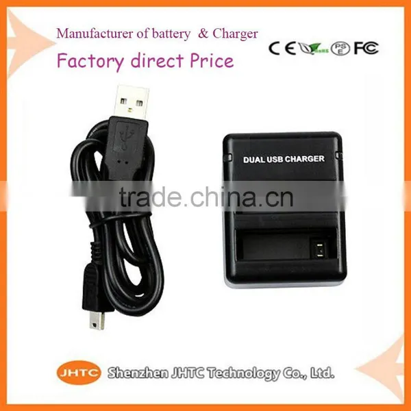 Go Pro Dual Port Battery Charger With Two Pieces AHDBT-401 Battery Kit Sets for Go Pro 4