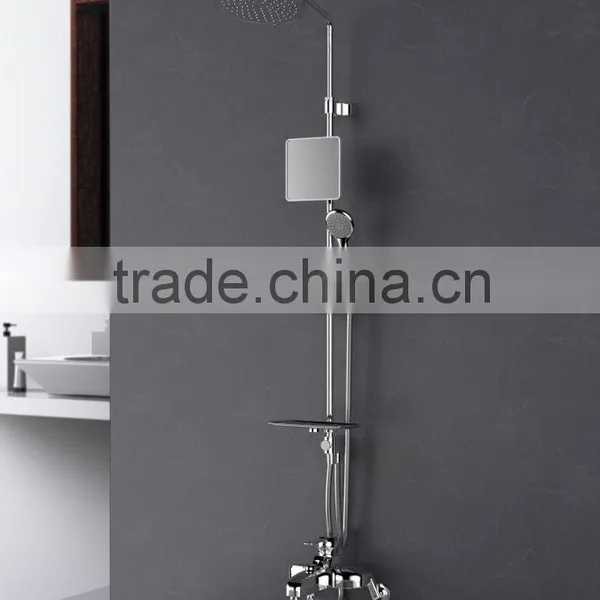 Cebien Shower Set - 'SHOWER FLOWER' - Shower System With Rain Shower Head, Hand Shower, Bath Faucet & Mirror