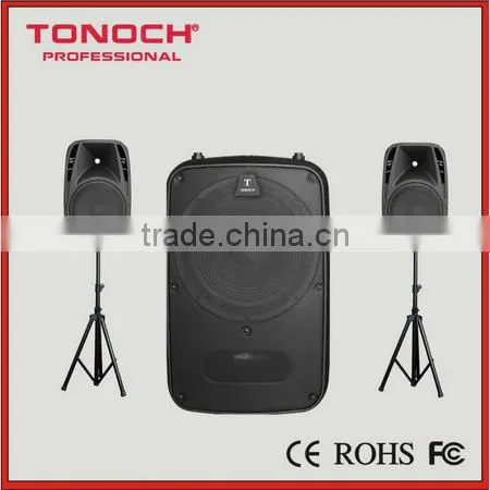 TONOCH 15 Inch Subwoofer Plastic Speaker With 2 *10" Passive Speaker With Stand