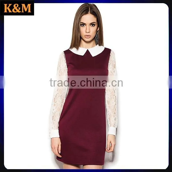White Collar Smart Casual Dress Office Dress Autumn Dress photo-3