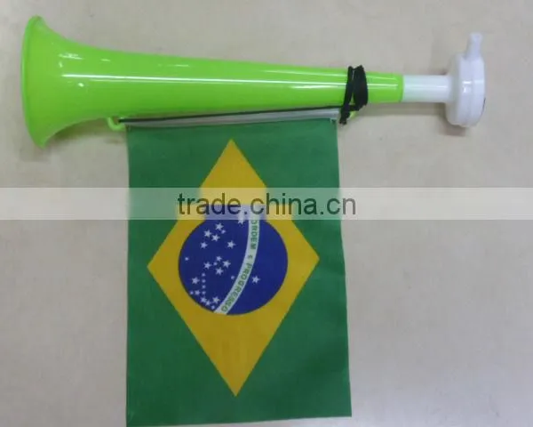 Plastic Blow Party Toy Horn With National Flag