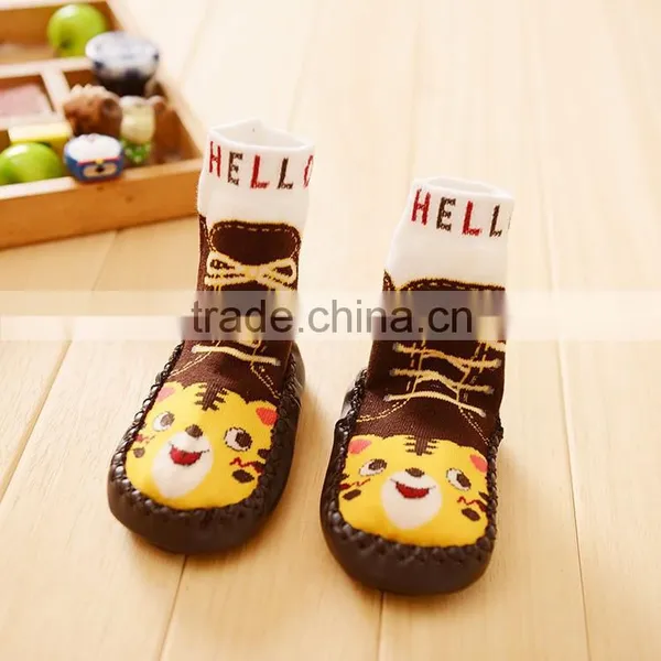 Rubber Sole Baby Sock Shoes photo-3