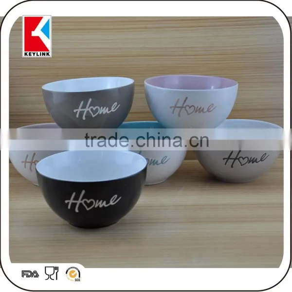 Bulk Two Tone Salad Bowl Stoneware Personalized Porcorn Ceramic Soup Bowl photo-4