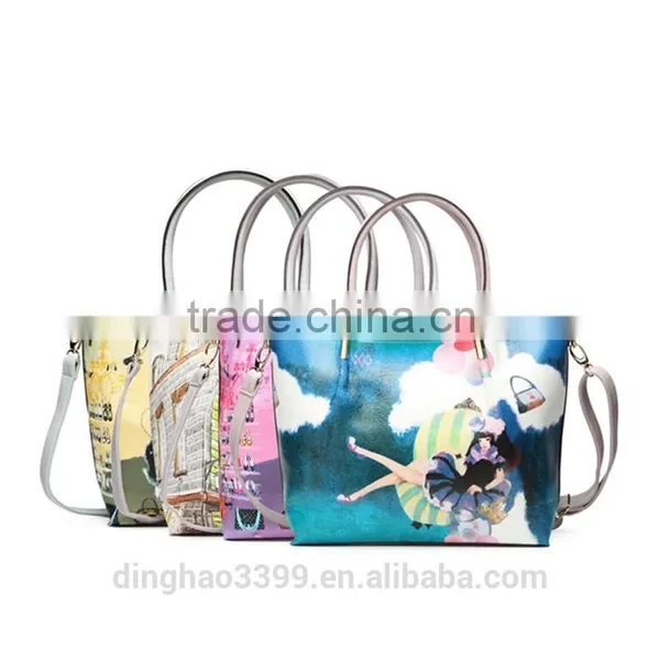 2016 Newest Design Handbag Nice Lady Handbag Fashion PU Handbag With Wallet