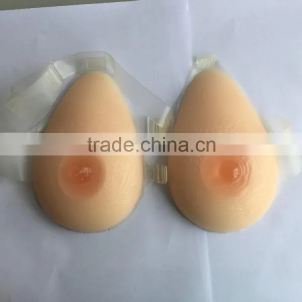 Ideal Fashions Fake Silicone Breast Forms Eco-friendly Water Drop Silicone Fake Breast Forms for Mastectomy Breast Forms Strap photo-3