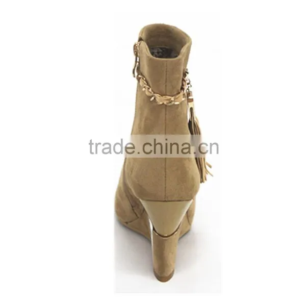 Black Wedge Sexy Ankle Boots 2015 photo-5